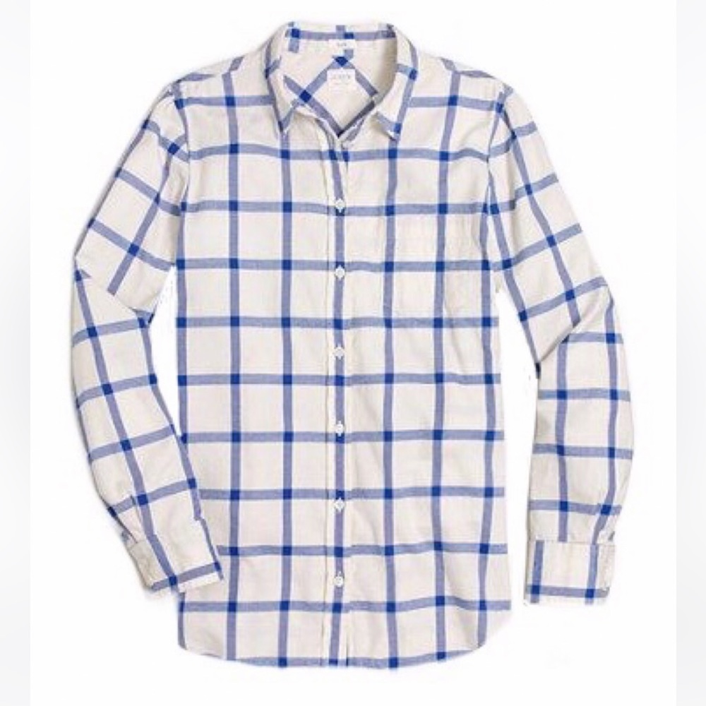 J. Crew Striped Flannel Button Down